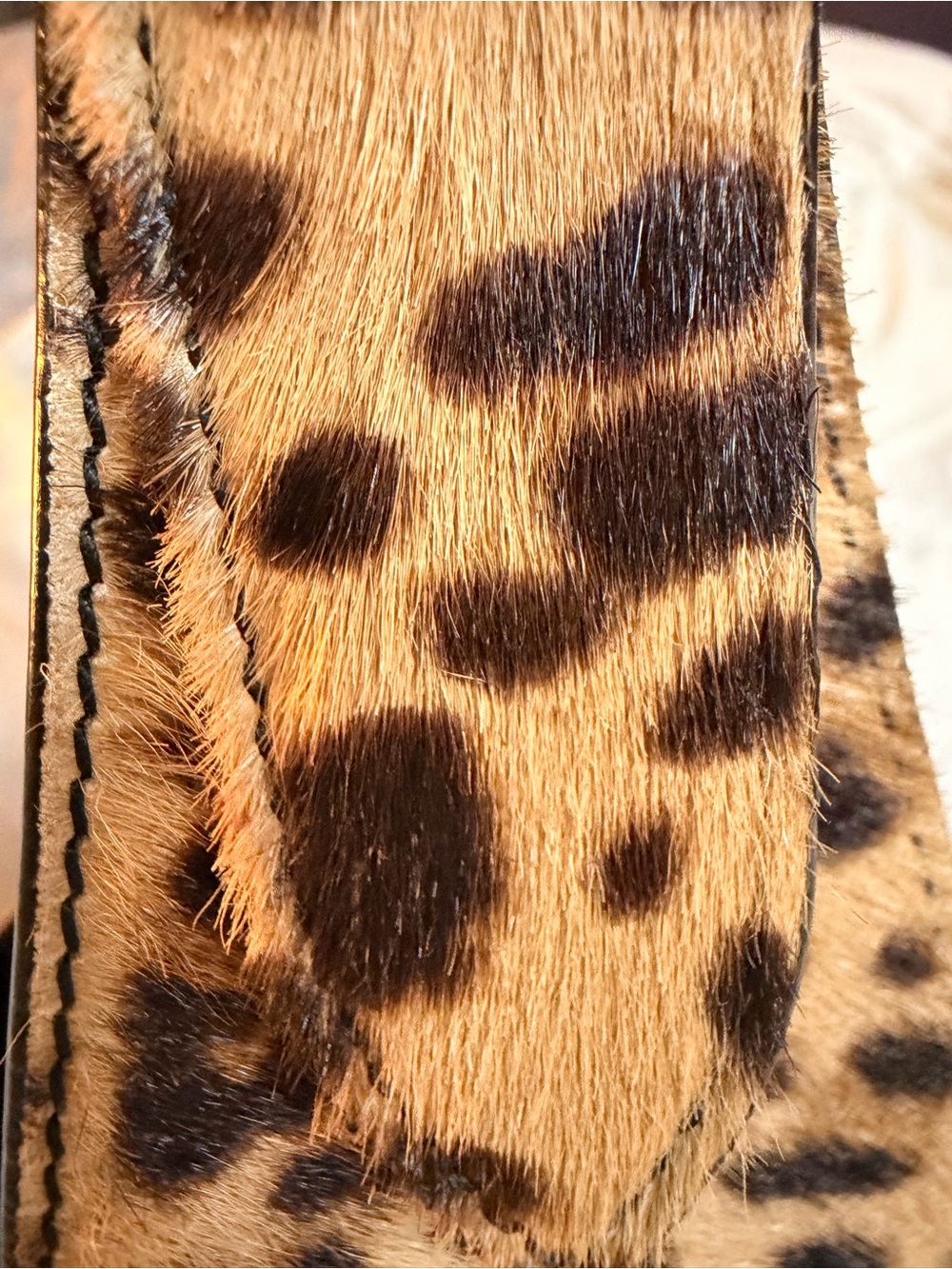 Saint Laurent Leopard-Print Shoulder Bag in Brown and Black - Picture 13 of 16